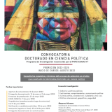 Convocatoria para estudiar el Doctorado en Ciencia Política Promoción 2022-2025.